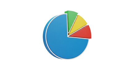 Fototapeta premium 3D Pie Chart Data Visualization Statistics Analytics