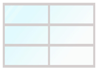 Interior part and design : simple rectangle glass window 