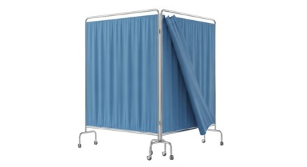 Medical Privacy Screen Hospital Room Divider 3D Render
