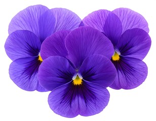 Radiant violet pansies in a delicate floral arrangement