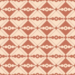 Fototapeta premium Terracotta Diamond Geometric Repeat Pattern