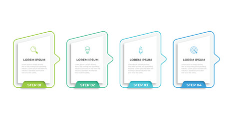 Presentation business infographic template with 4 options