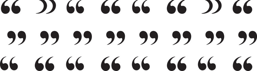 Quotation Marks Icon Vector Set Typography and Punctuation Symbols