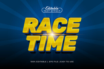 race time editable text effect