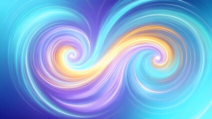 Fototapeta premium Vibrant swirling rainbow vortex pattern with a splash of colorful light energy