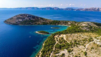 Panoramic view of a Croatian cove