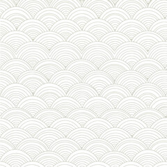 Elegant white fan pattern design seamless background for wallpaper.