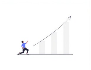 Goal and target business  concept Business people show arrow growth up Investing in stock markets funds and digital assets Business finance technology and investment ui interface user