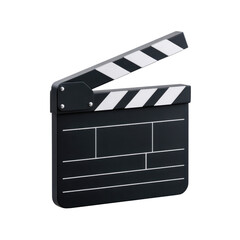 Fototapeta premium Classic Movie Clapper Board with Opened Slate for Filming Scenes in Movie Productions