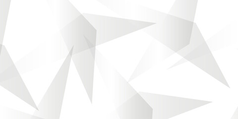 Abstract background with liens and triangles shape on white background. White and grey geometric overlapping rectangle pattern Geometric background soft shadows as patten ..White polygon textured .  © Husni