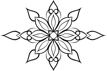 black and white flower