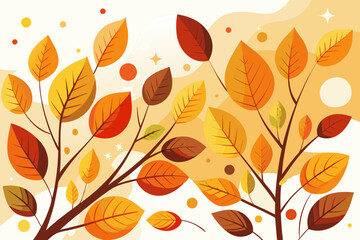 autumn leaves seamless pattern