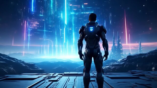 young man in the night