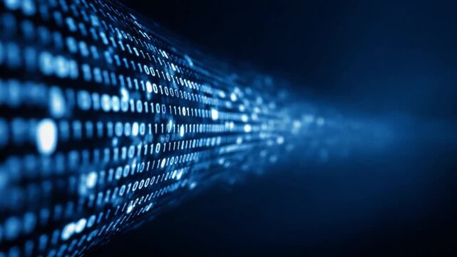 Digital Highway: An abstract portrayal of a data stream, showcasing a dynamic flow of information across the digital landscape, emphasizing technological advancement and modern communication.