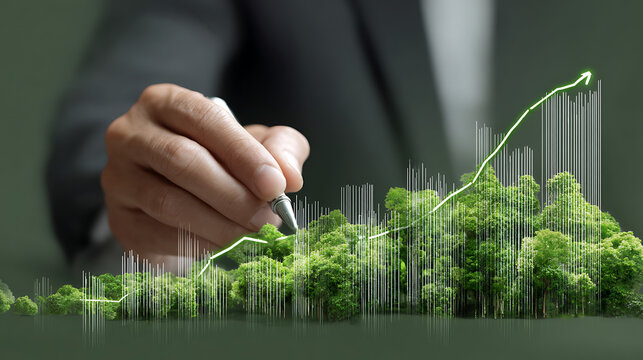 Hands gathering greens