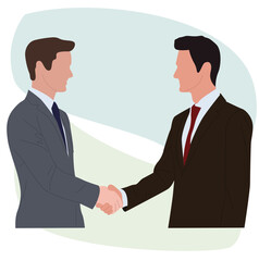 Fototapeta premium two men shaking hands. two men shaking hands in office. Agreement on business deal, 