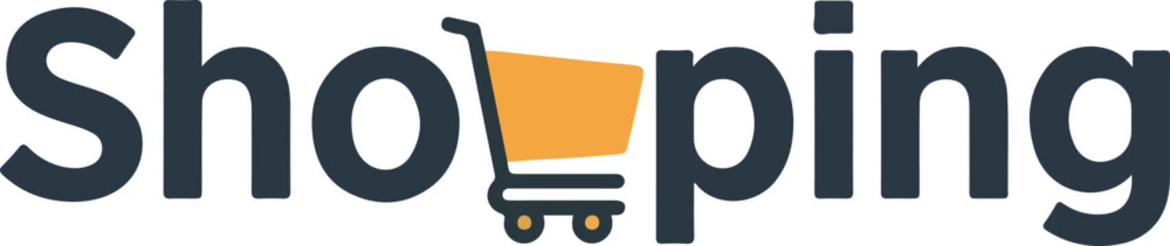 Shopping cart logo representing online retail and ecommerce.