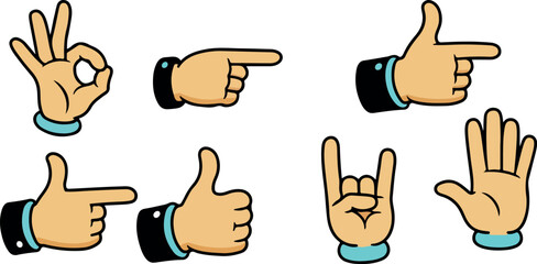 Hand gestures collection for various communication methods.