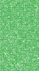 Green mosaic pattern with a repeating geometric design and texture.