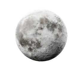 Full moon, gray tones, craters, textured surface