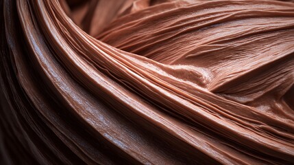 Macro Shot of Decadent Chocolate Ice Cream with Glossy Fudge Sauce, Cinematic Food Photography