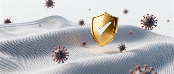 Golden shield protecting from viruses