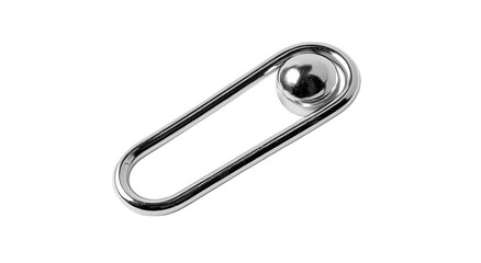 Chrome oblong handle with round ball accents