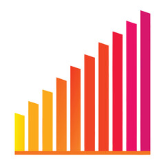 bold and bright gradient growth chart
