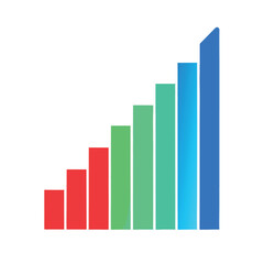 bold gradient growth chart