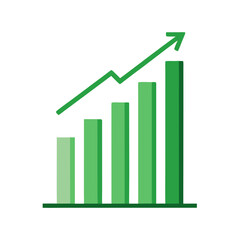 business chart with arrow
