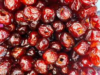 Pickled fruits for sale in the market