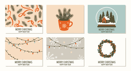 Festive Christmas Card Designs Cozy Holiday Illustrations & Merry Christmas Greetings