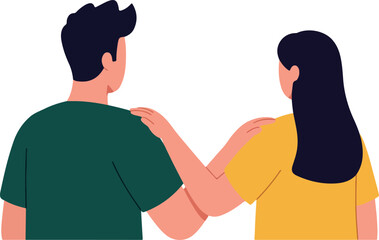 Supportive couple sharing a moment of comfort and understanding together.