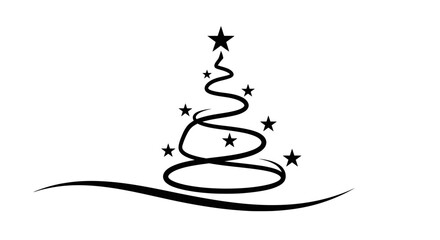 Festive Spiral Tree Icon Celebrate Christmas with this elegant and modern design for all your holiday needs!
