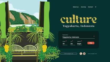 Flat Design Illustration of Javanese Culture from Yogyakarta