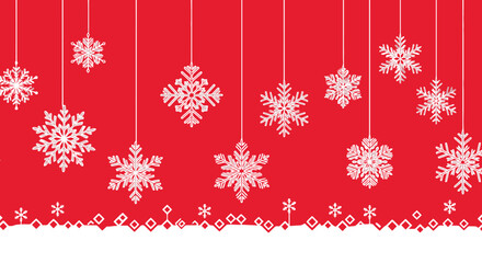 Festive Snowflake Banner Winter Wonderland Decorations for Holiday Celebrations and Greeting Cards