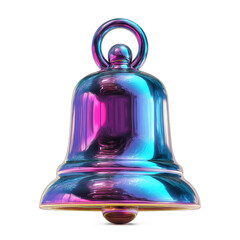 Stunning iridescent bell design, modern and vibrant with rich colors, perfect for celebrations, announcements, or creative projects with a touch of elegance
