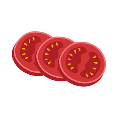 Fototapeta premium Illustration of a Tomato Slice