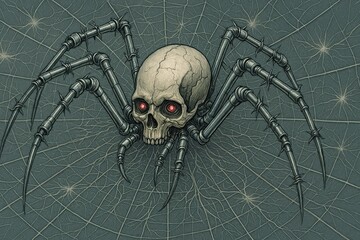 Cyber-Arachnid with Crimson Vision