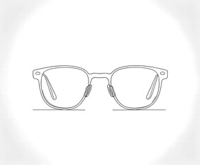 Continuous line art of a pair of sunglasses