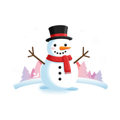 snowman with broom