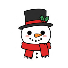 snowman with red hat