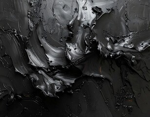 Abstract black paint texture