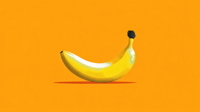 Bright yellow banana with fresh peel, healthy snack option, ripe tropical fruit, natural produce, nutritious and vitamin-rich food for healthy living