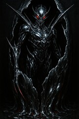 Sinister Arthropod Entity in Black Armor