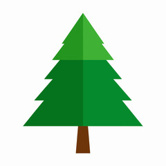 Fototapeta premium christmas tree isolated on white