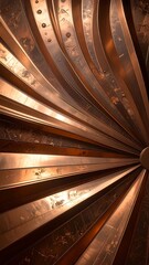 Abstract copper design radiating from center