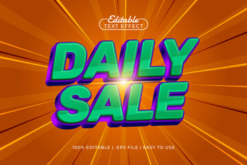 daily sale editable text effect