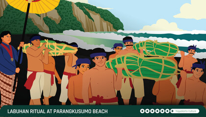 Illustration of an Earth Offering Ceremony in Indonesian Culture