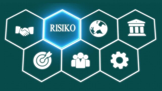 Businessman Pressing a RISIKO Concept on Futuristic Digital Screen &ndash; Risk Management, Strategy, Finance, Decision-Making, and Corporate Growth.